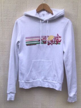 Y2K vintage retro Sideout butterfly white hoodie